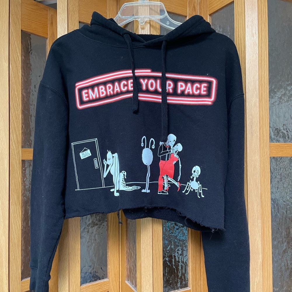 💀🖤 EMBRACE YOUR PACE GIRRLSCOUT CROPPED HOODIE 🖤💀